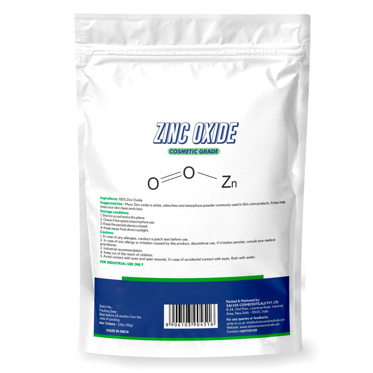 Salvia Cosmetic Raw Material,United States Myoc White Zinc Oxide Powder for Skin Salvia Cosmetic Raw Material,United States Myoc White Zinc Oxide Powder for Skin